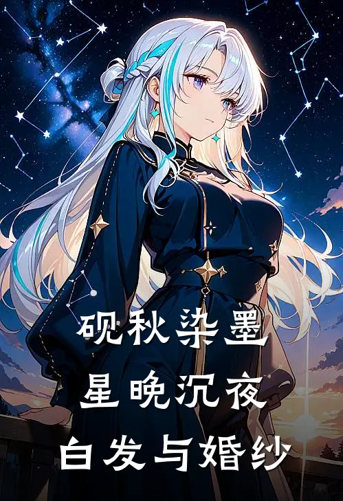 砚秋染墨星晚沉夜：白发与婚纱。