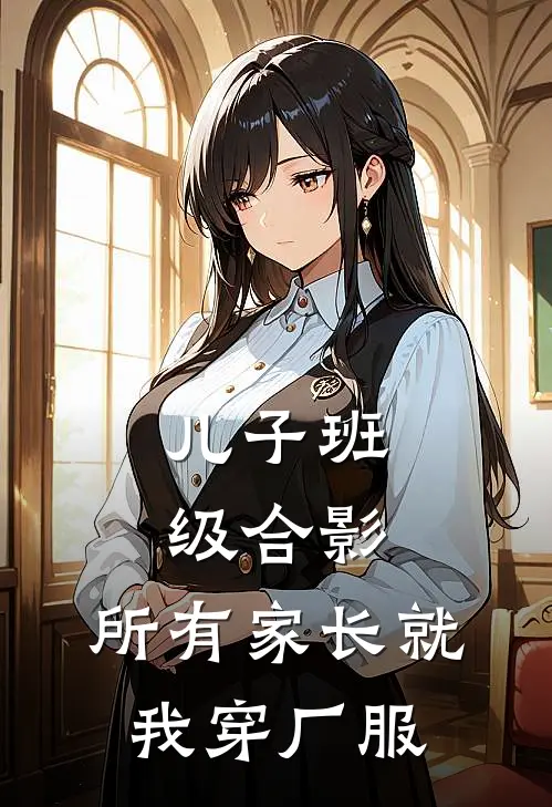 儿子班级合影，所有家长就我穿厂服